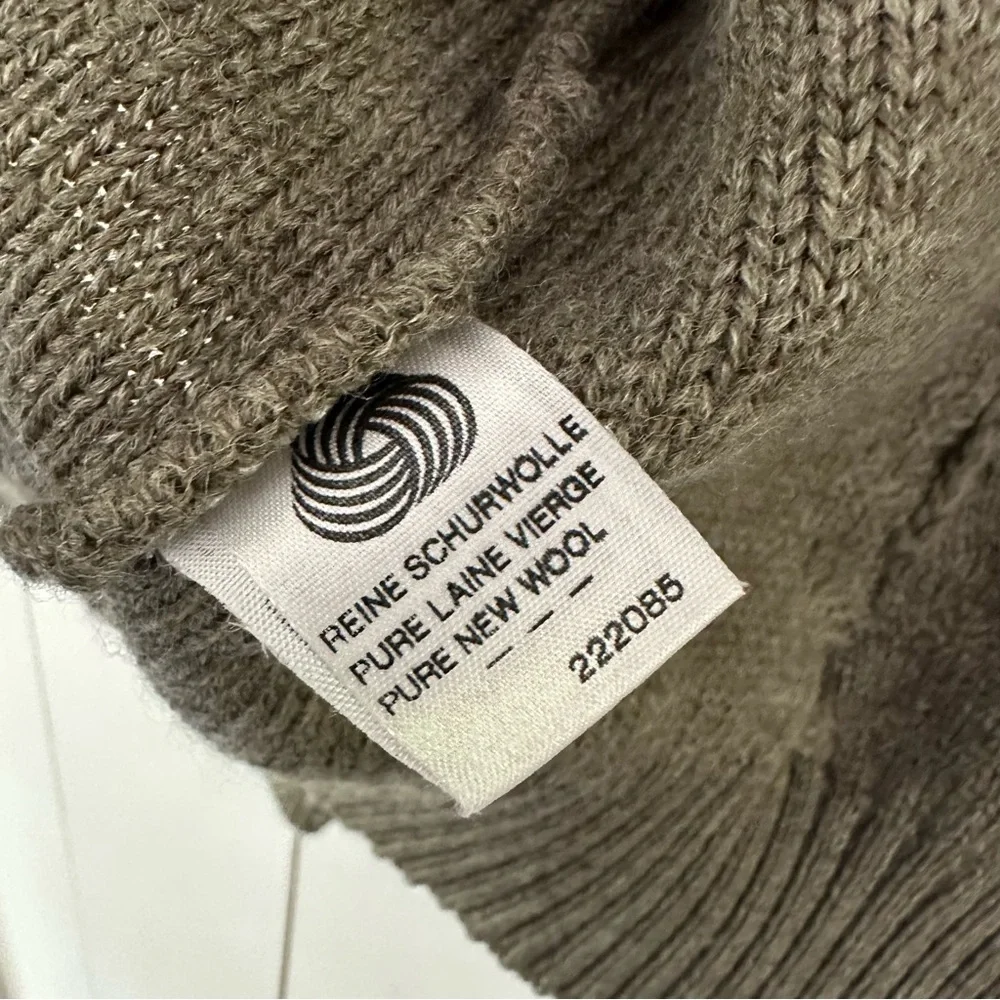 Geiger Women's Olive Cardigan Wool Sweater - Picture 11 of 12